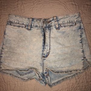 PacSun high waist jean shorts